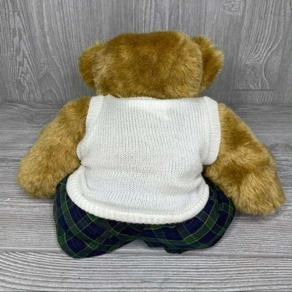 15“ Vermont teddy bear with clothes light brown needs repair arm is off - Picture 3 of 13